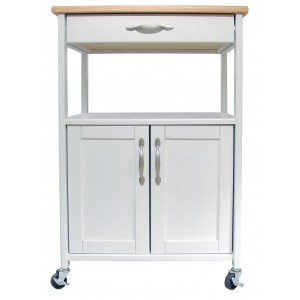 August Grove Allie Kitchen Cart with Wood Top ATGR4904